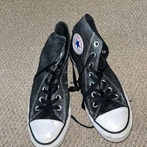 ✨Moving Sale✨ Converse Dark Grey and White High-Top Sneakers